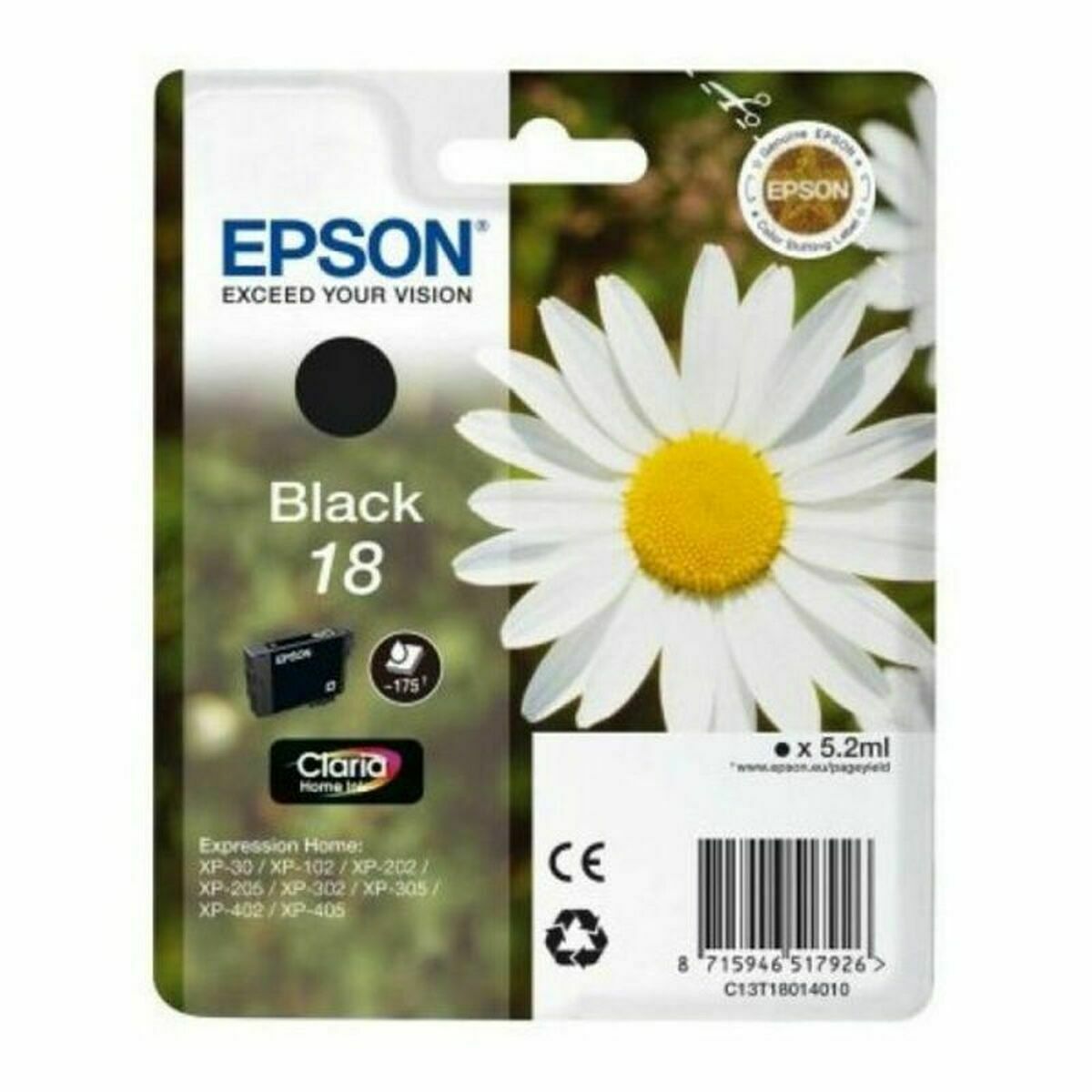 Original Ink Cartridge Epson Cartucho 18 negro Black